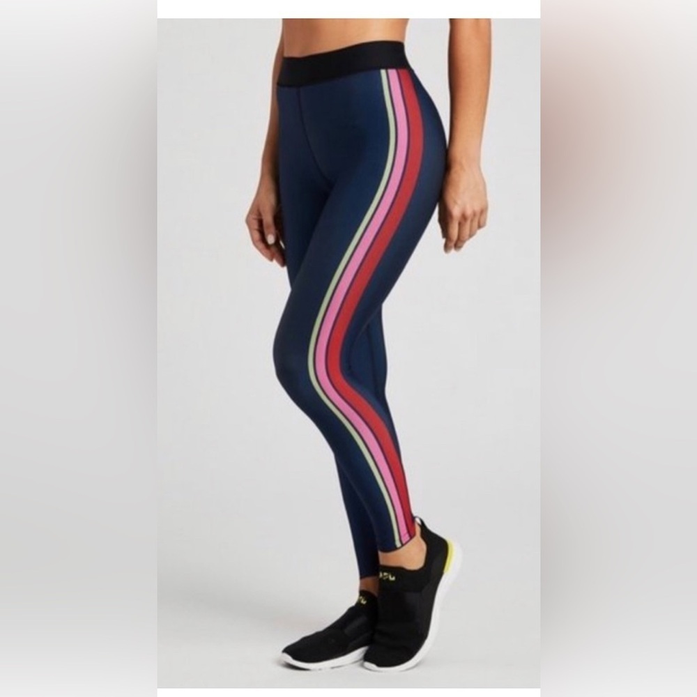 Ultracor High Rise Color‎ Stripe Shine Leggings , Small